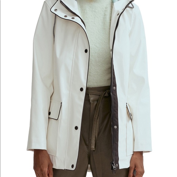 NWT Noize Alexa Raincoat Rubberized Parka Vegan - Picture 3 of 7